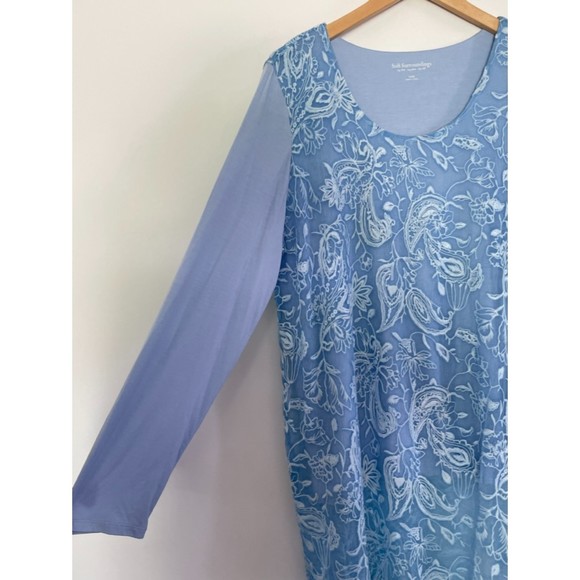 Soft Surroundings 100% Silk Lace whimsical Fairy Romantic Tunic Top Large h42 - Picture 3 of 14